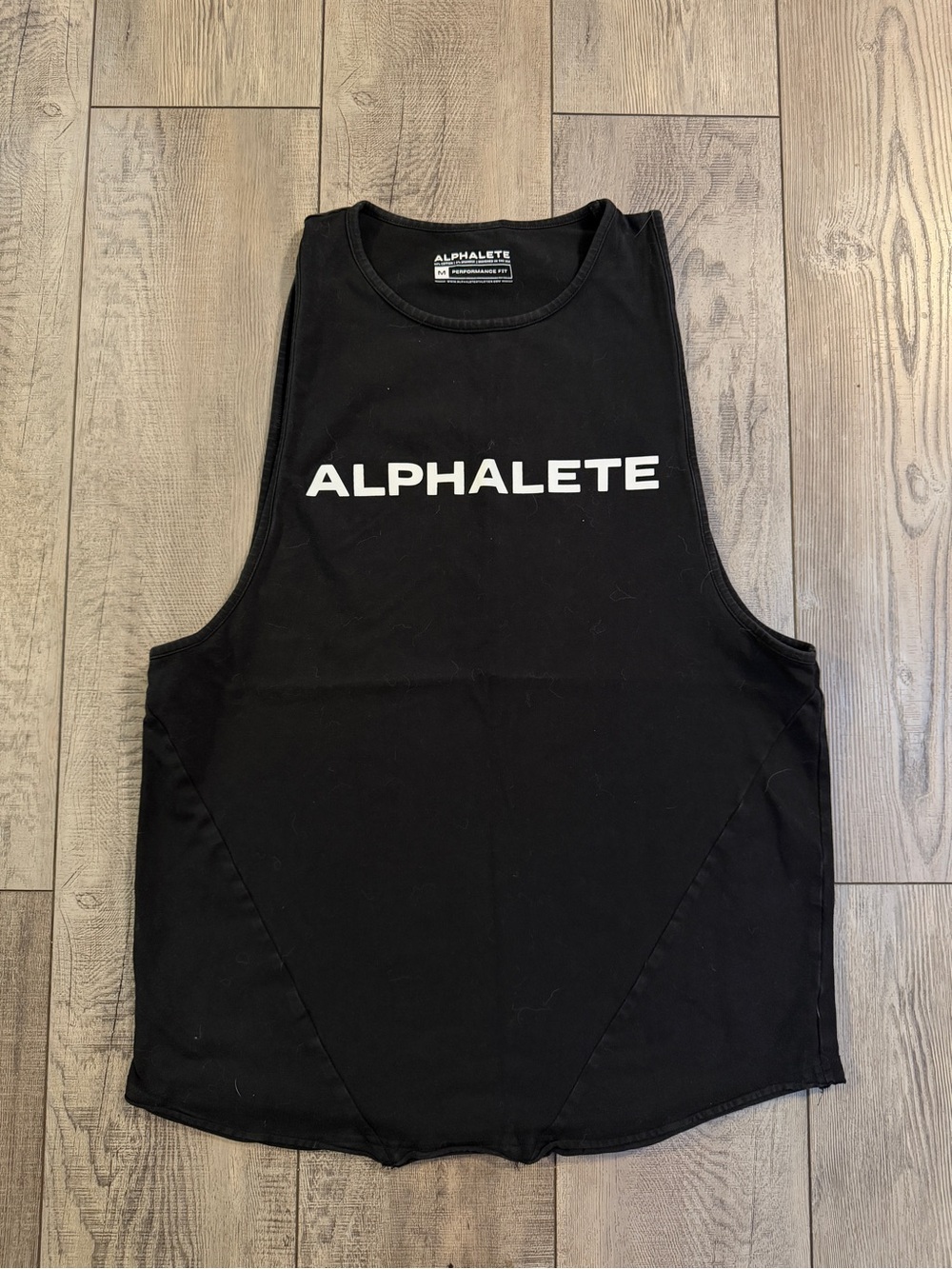 Alphalete Black Logo Muscle Tank Top